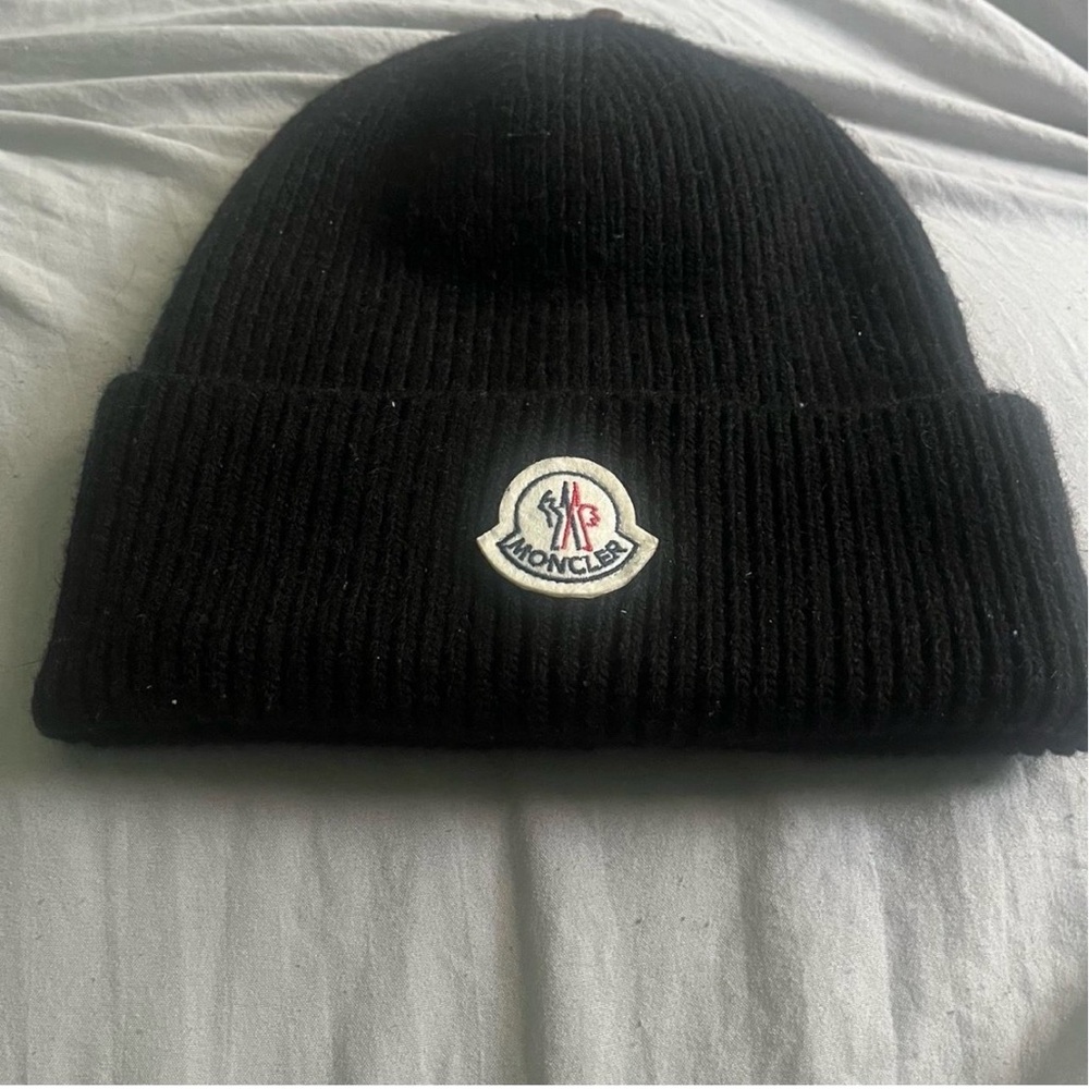 Moncler Black Knit Hat